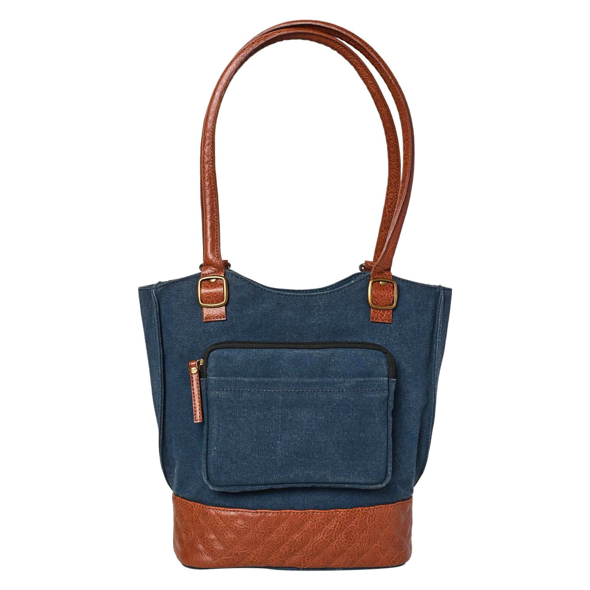 Mona B - Two in One Convertible Tote: Denim - (M-2508)