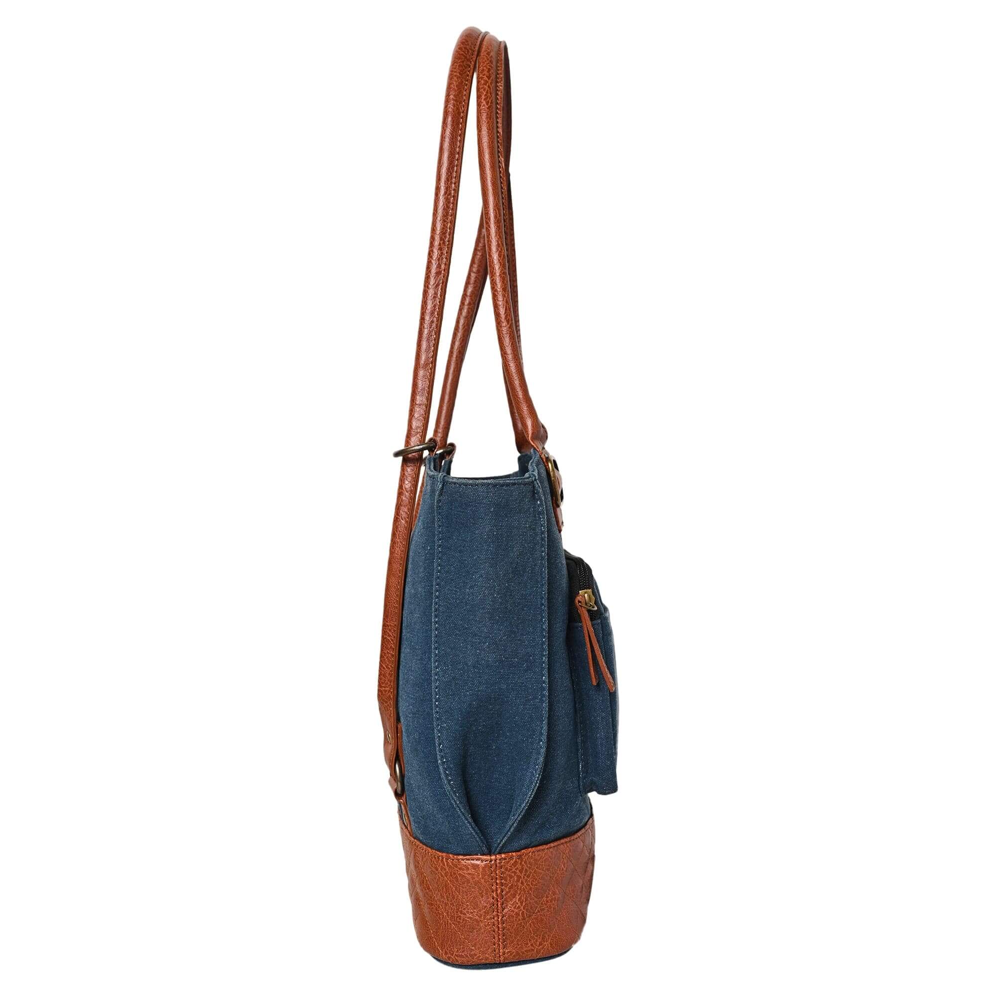 Mona B - Two in One Convertible Tote: Denim - (M-2508)