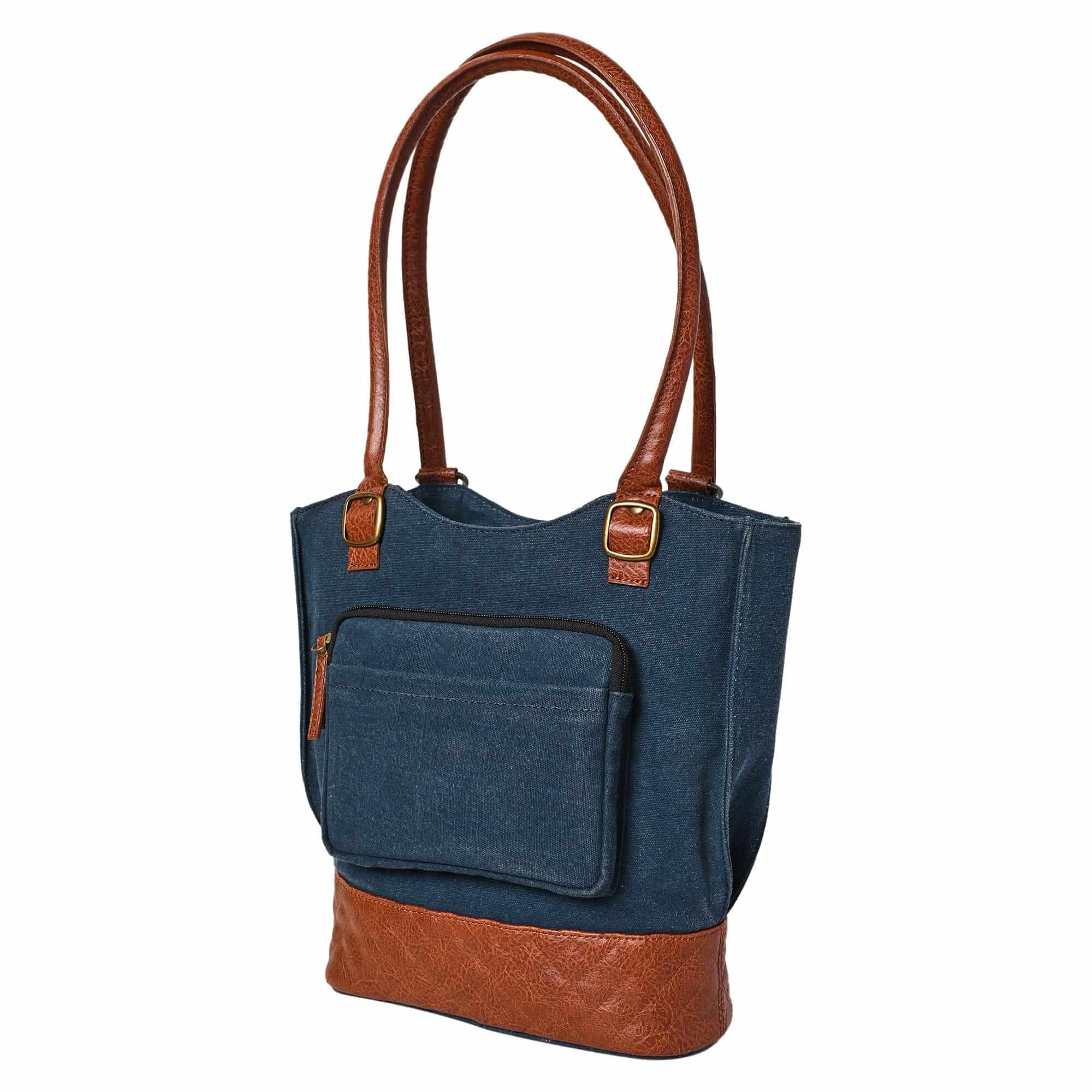 Mona B - Two in One Convertible Tote: Denim - (M-2508)