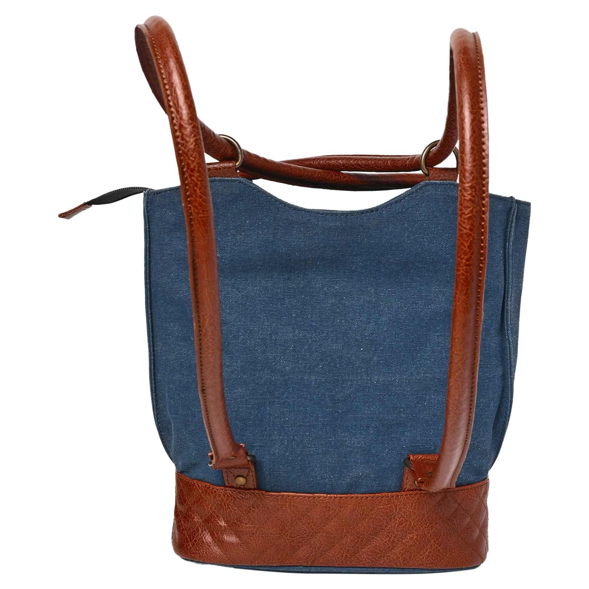 Mona B - Two in One Convertible Tote: Denim - (M-2508)