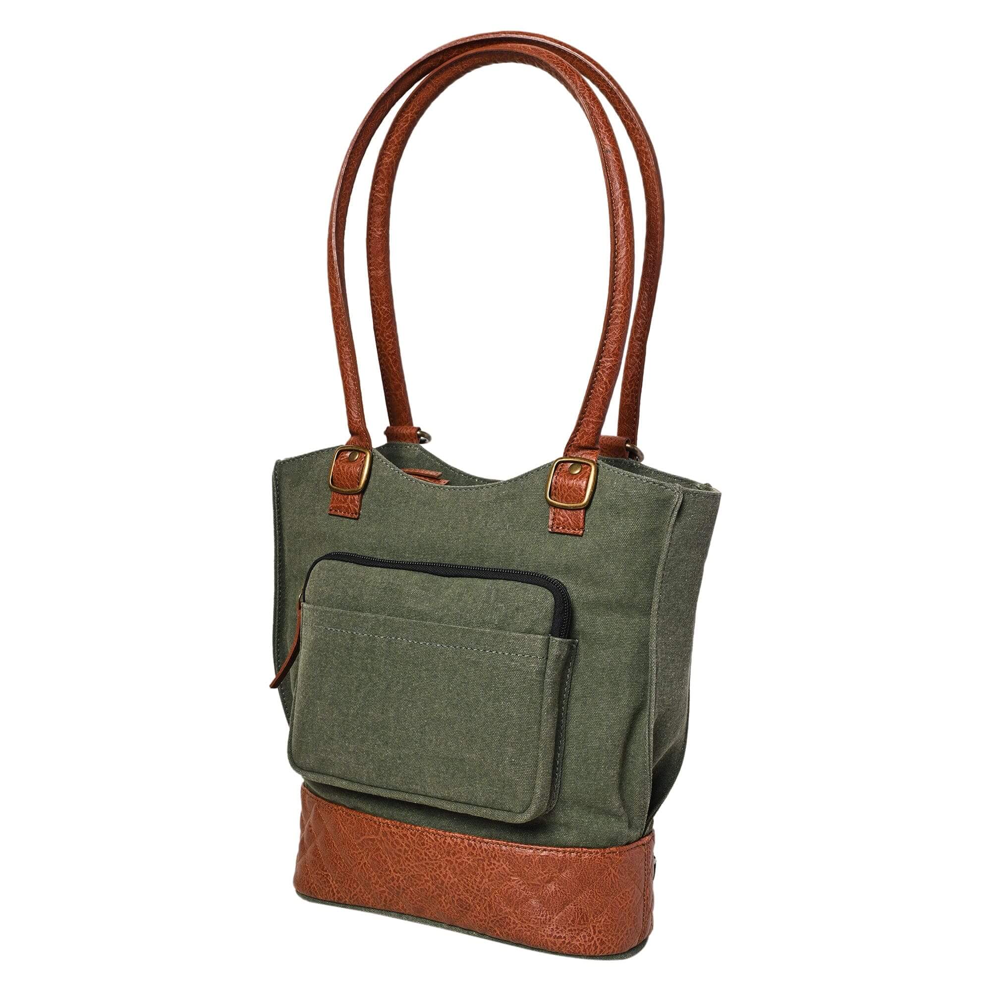 Mona B - Two in One Convertible Tote: Forest - (M-2509)