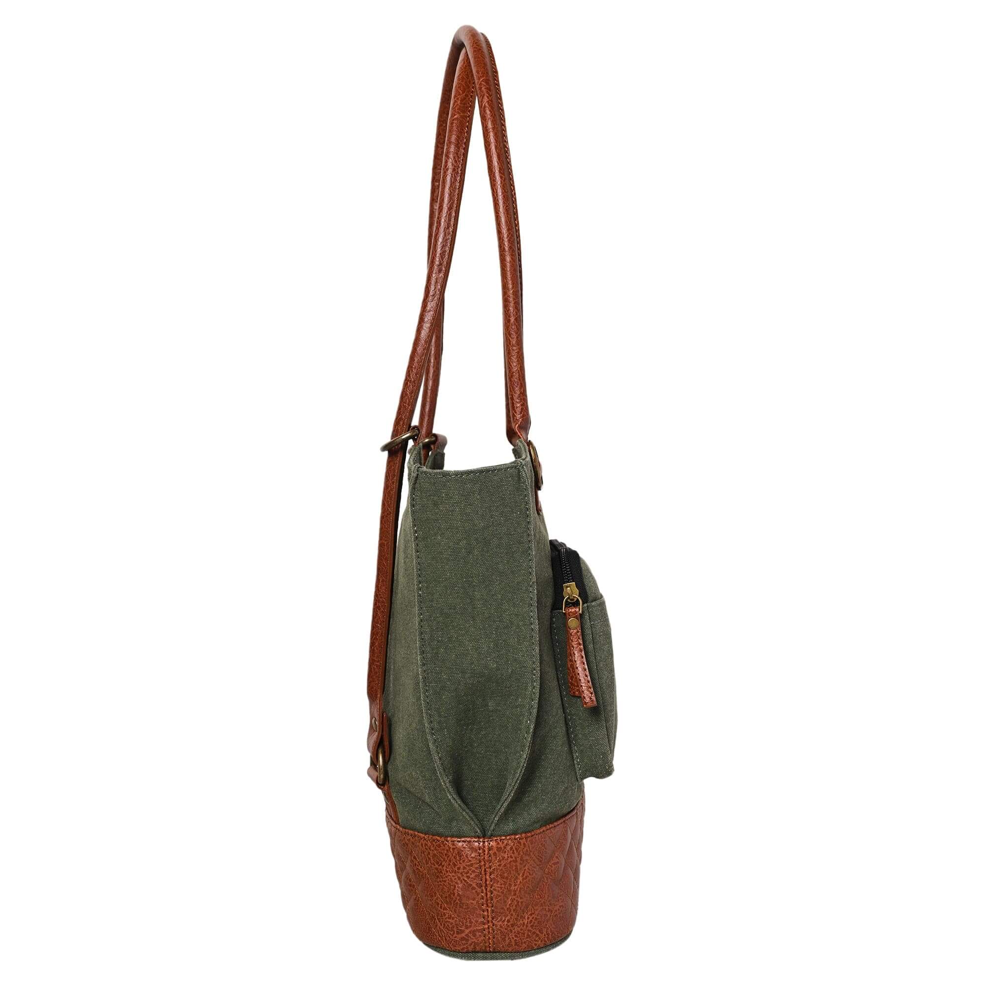 Mona B - Two in One Convertible Tote: Forest - (M-2509)