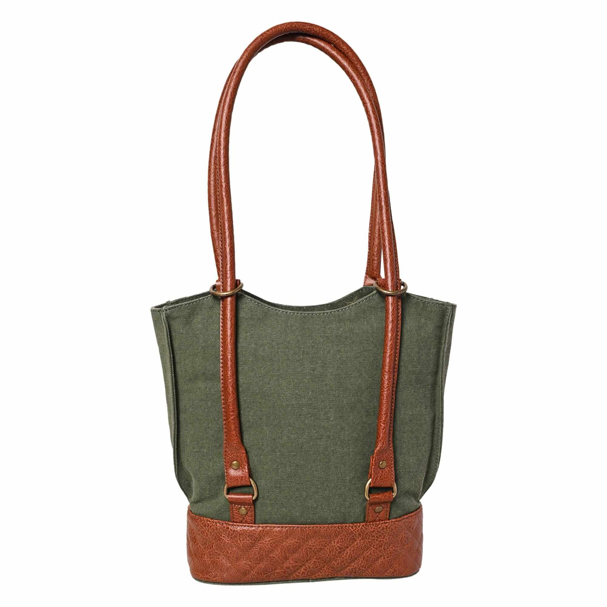 Mona B - Two in One Convertible Tote: Forest - (M-2509)