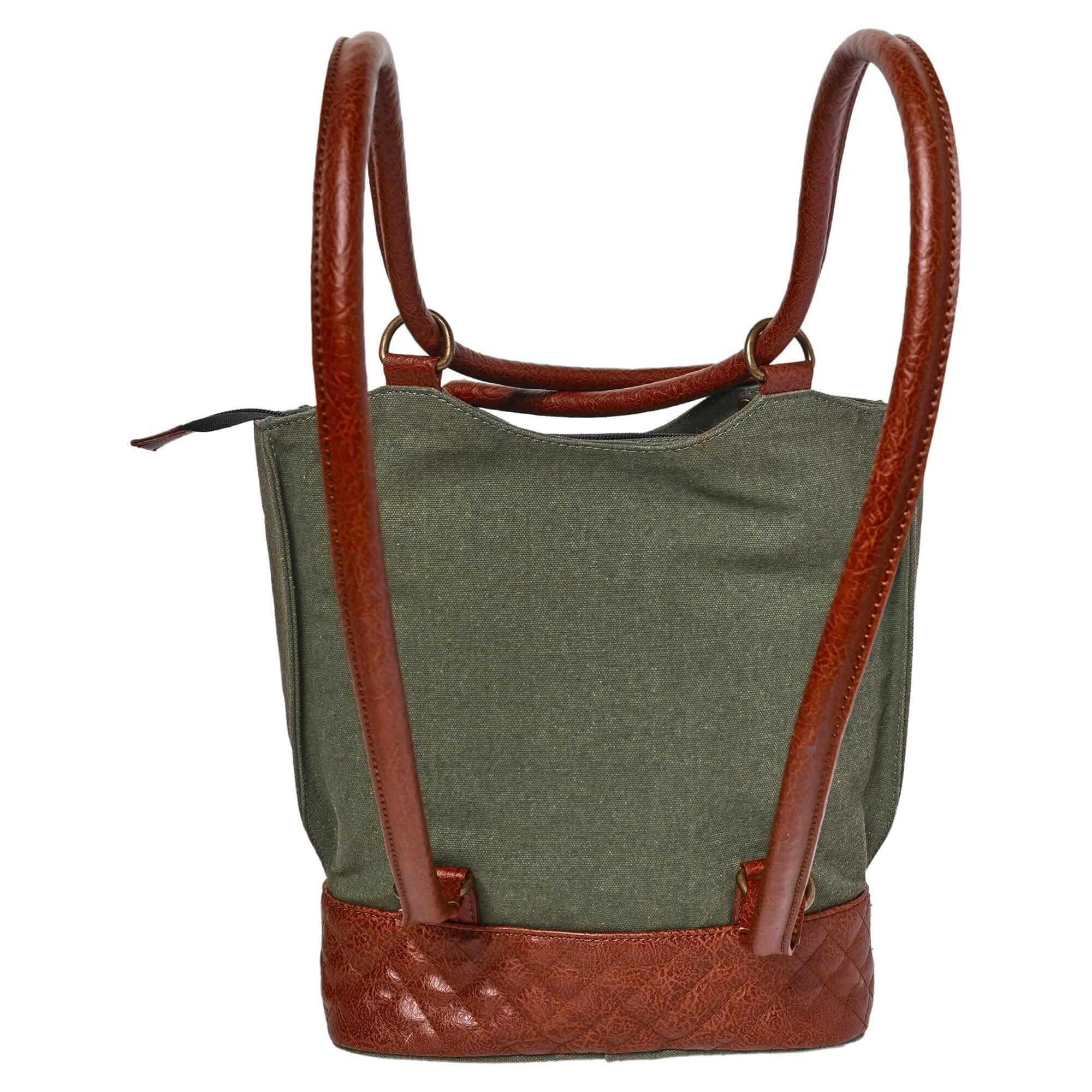 Mona B - Two in One Convertible Tote: Forest - (M-2509)