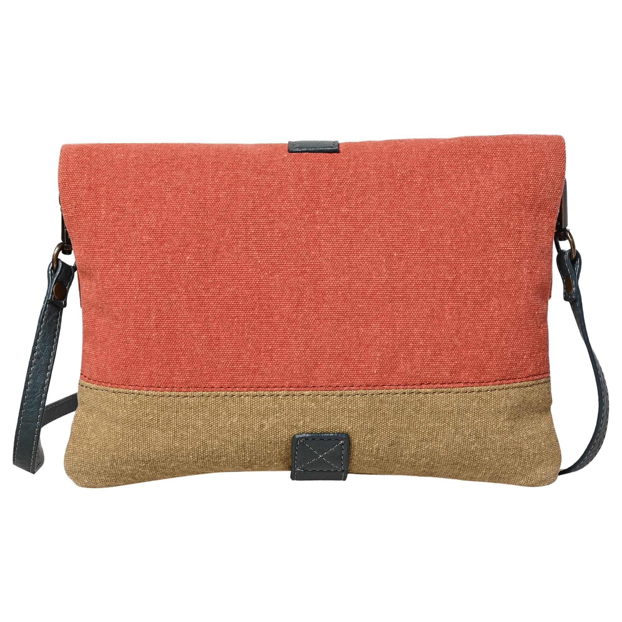 Mona B - Women's Finley Canvas Recycled Crossbody Bag (Burnt Orange) - (M-2513)