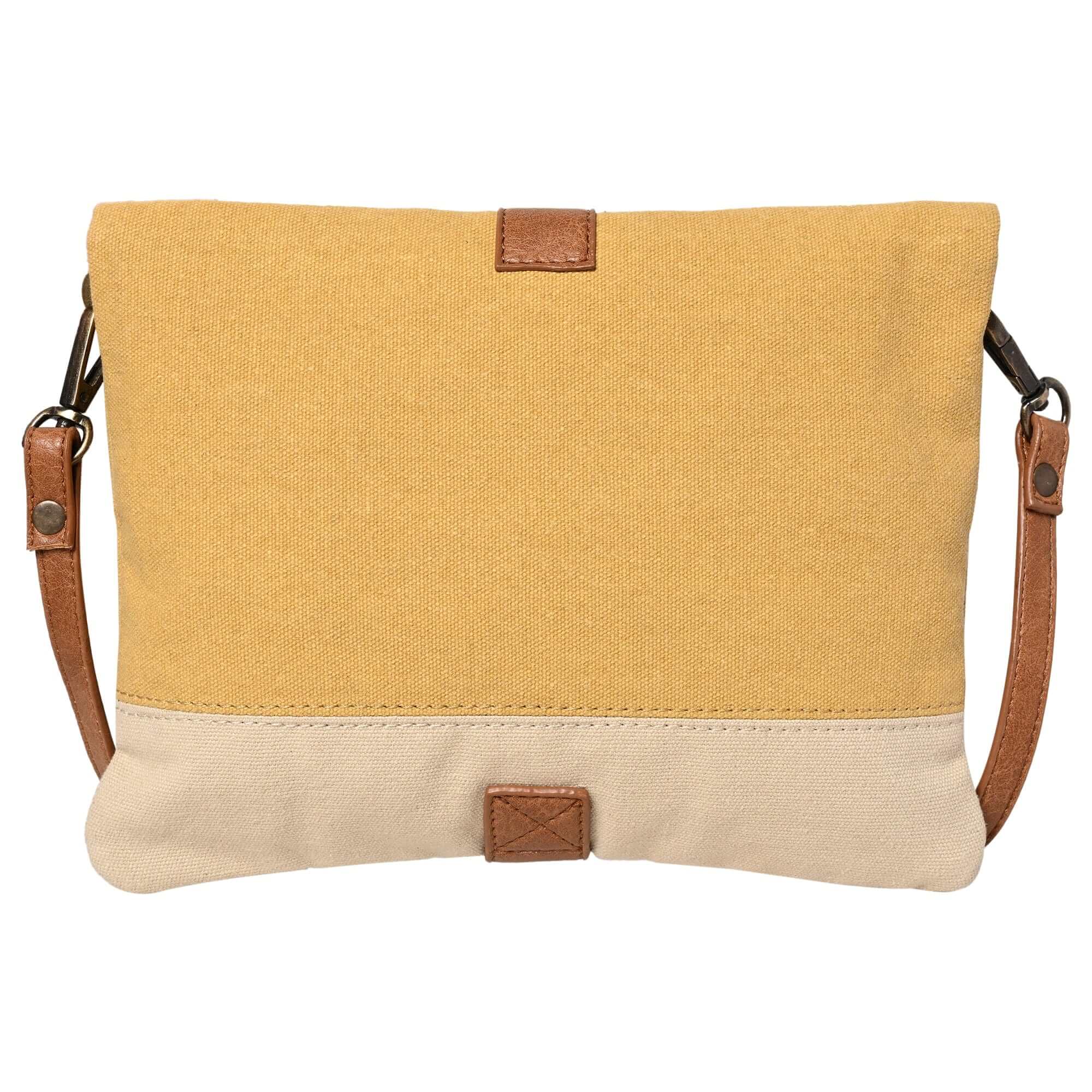 Mona B - Women's Finley Canvas Recycled Crossbody Bag (Gold) - (M-2512)