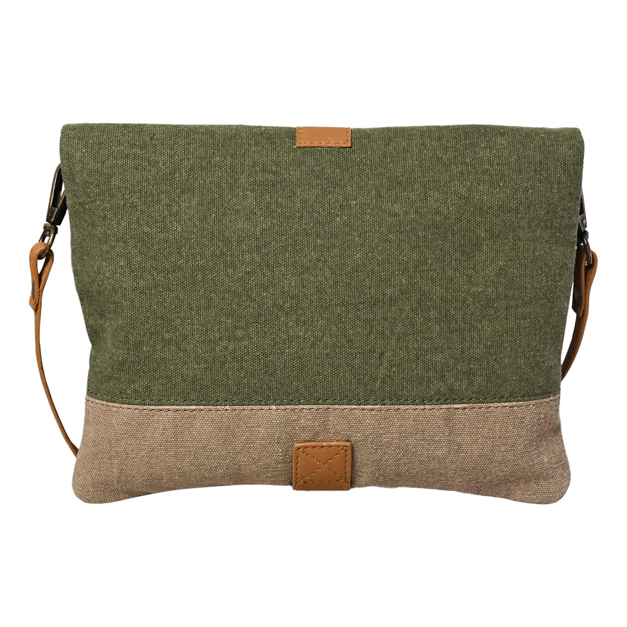 Mona B - Women's Finley Canvas Recycled Crossbody Bag (Moss) - (M-2511)