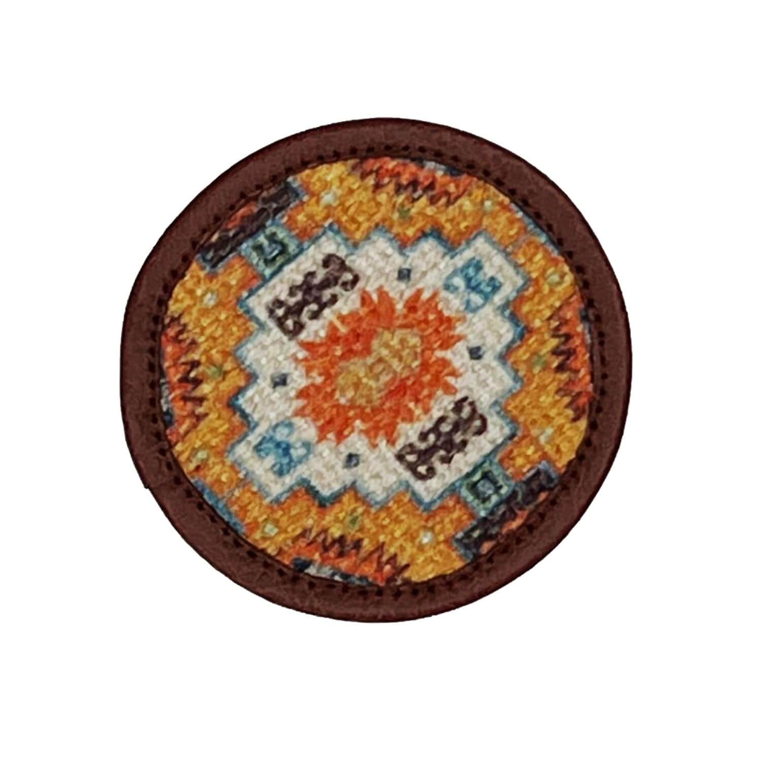 Mona B - Set of 4 Printed Coasters, 4.5 INCH Round, Best for Bed-Side Table/Center Table, Dining Table - PC-116