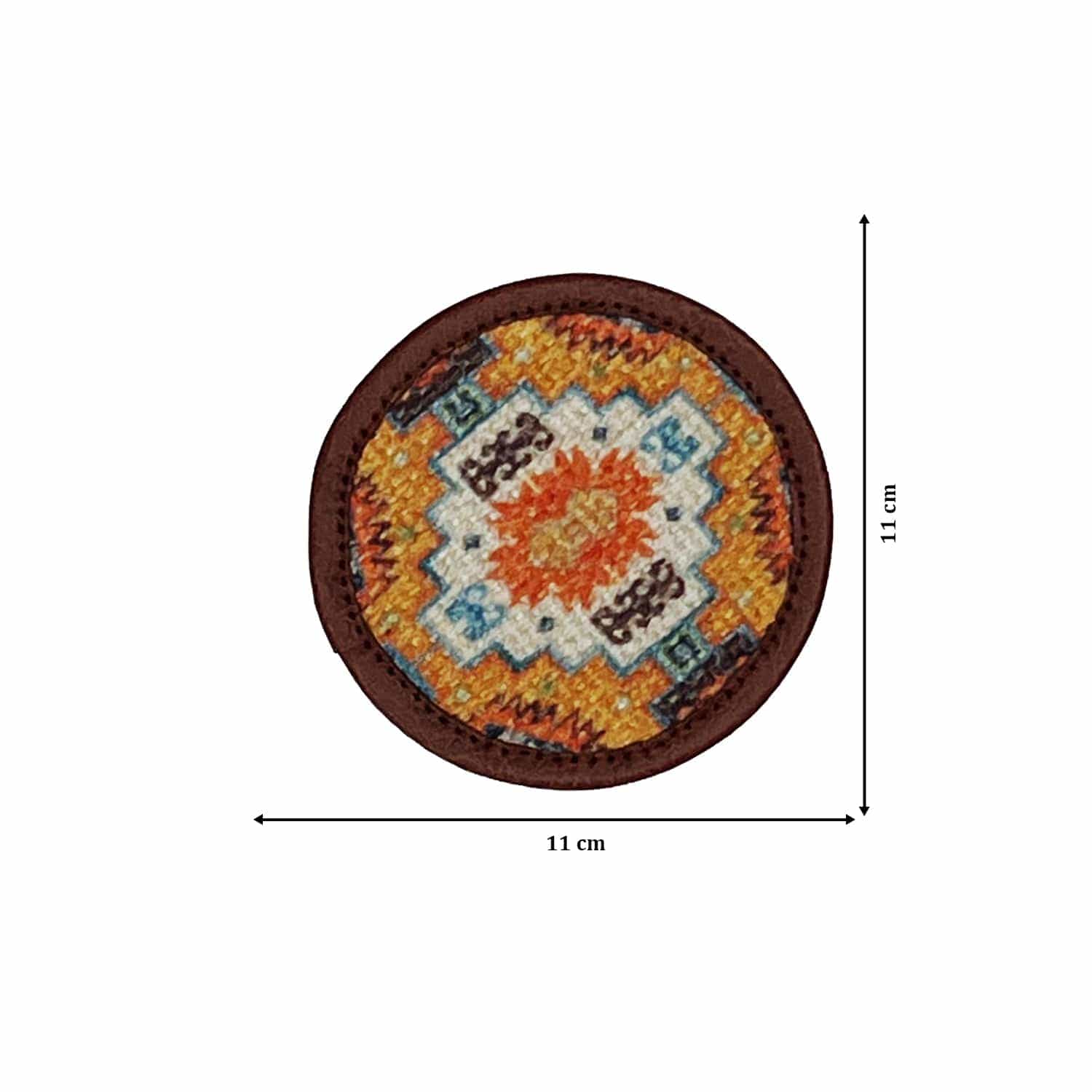 Mona B - Set of 4 Printed Coasters, 4.5 INCH Round, Best for Bed-Side Table/Center Table, Dining Table - PC-116