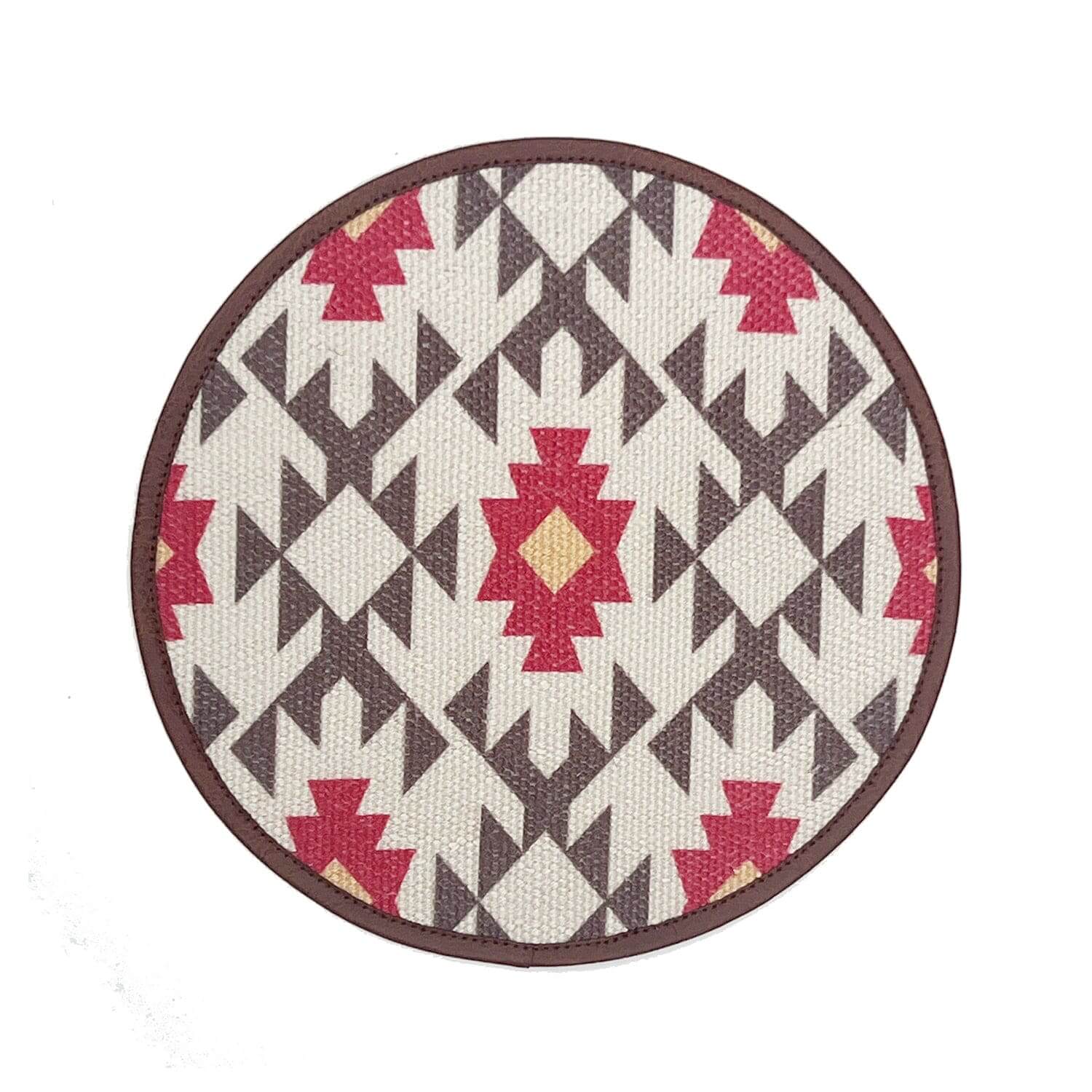 Mona B - Set of 2 Printed Placemats, 13 INCH Round, Best for Bed-Side Table/Center Table, Dining Table/Shelves - PP-115